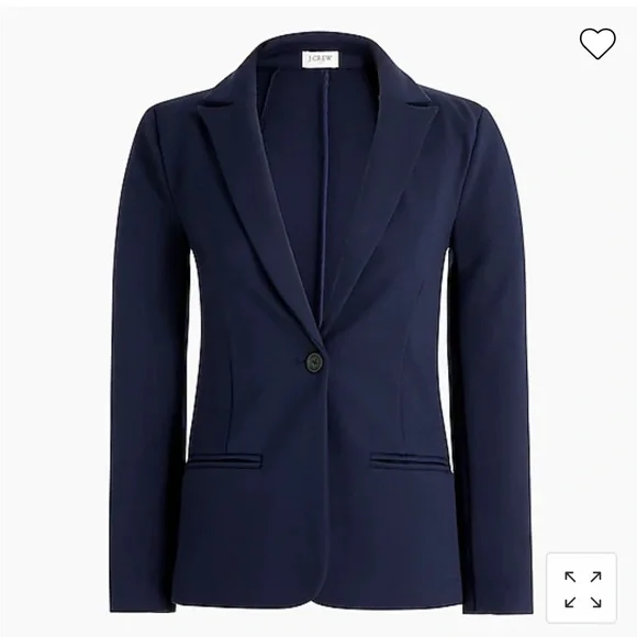 J. Crew Factory Ponte work blazer AS336 12 Navy Blue - Picture 2 of 11